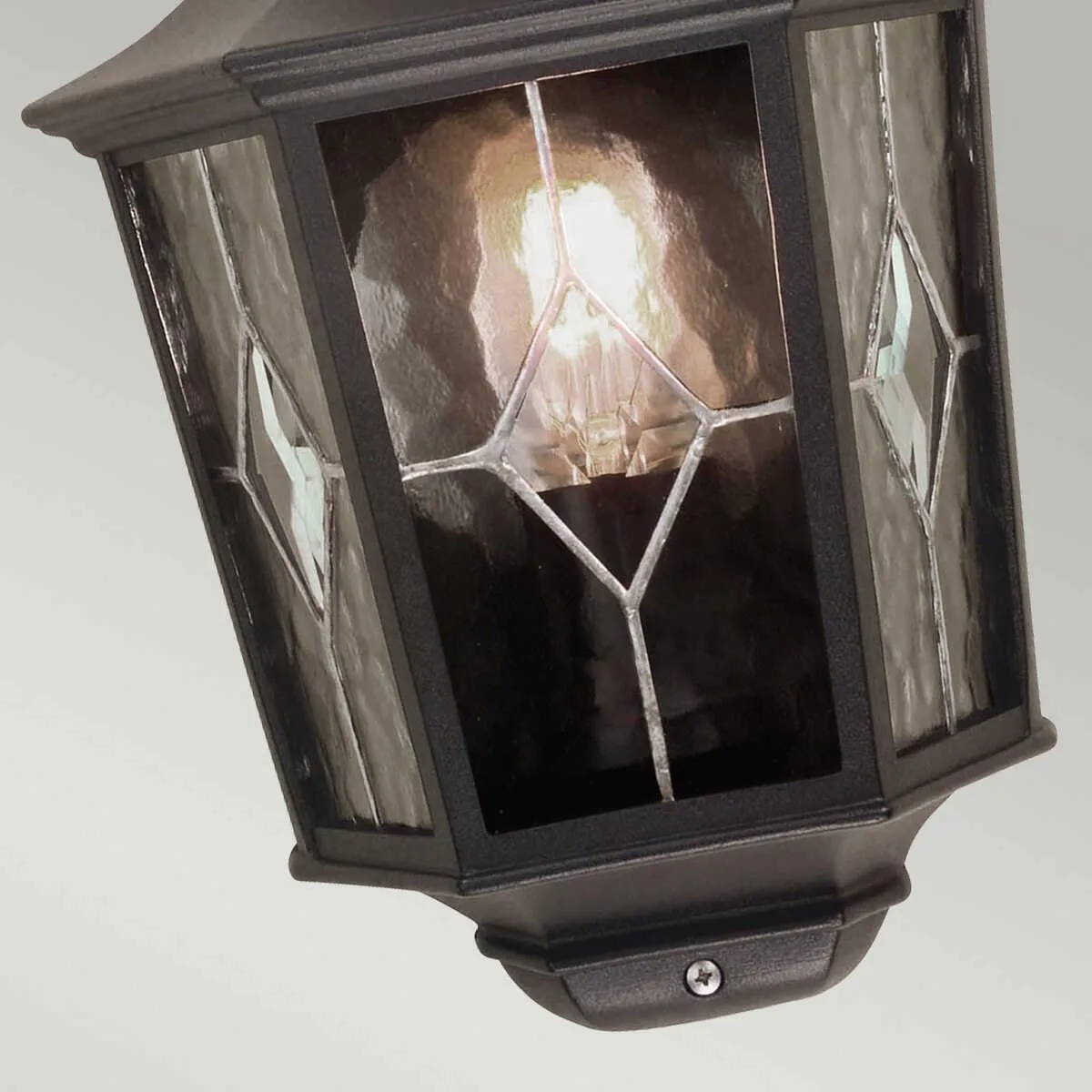 Elstead Norfolk Black Outdoor Half Wall Light