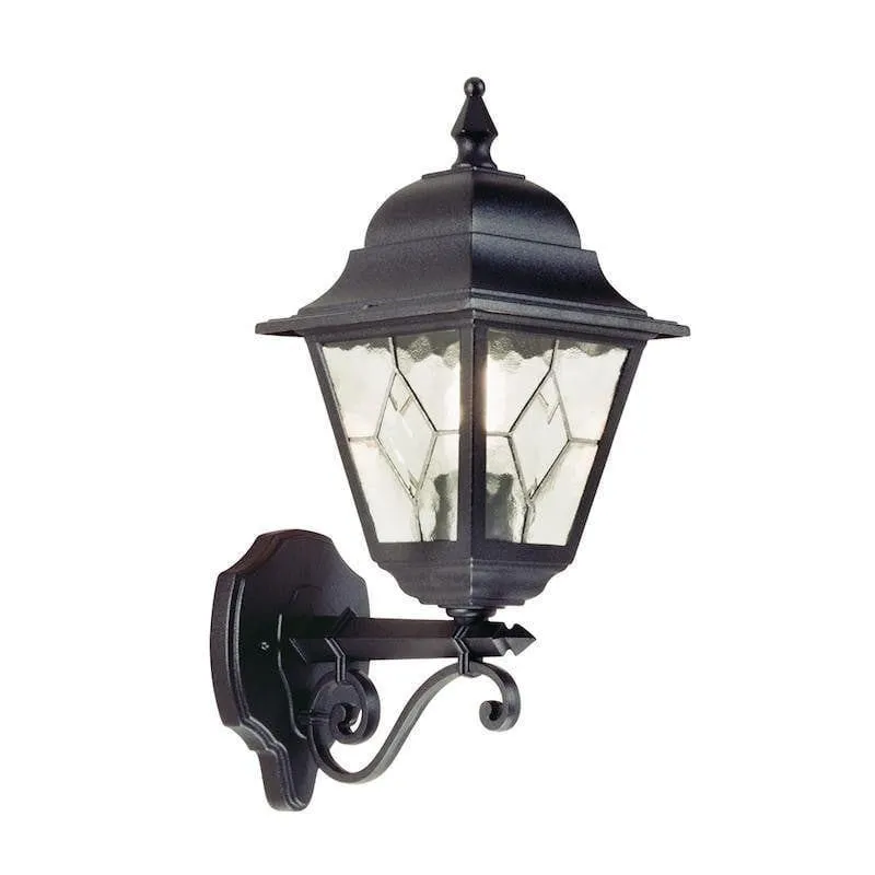 Elstead Norfolk Black Outdoor Uplighter Wall Light