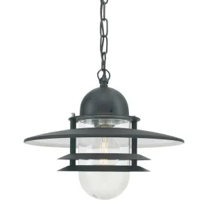 Elstead Oslo Black Outdoor Pendant Light