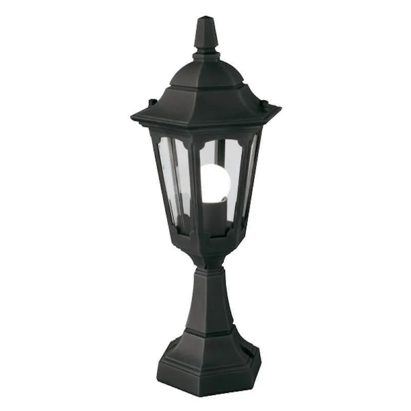 Elstead Parish Black Outdoor Mini Pedestal Lantern