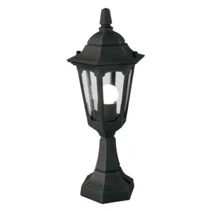 Elstead Parish Black Outdoor Mini Pedestal Lantern