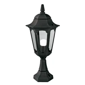 Elstead Parish Black Outdoor Pedestal Lantern