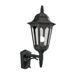Elstead Parish Black Outdoor Uplighter Wall Light