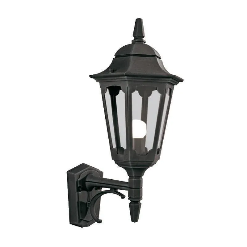 Elstead Parish Black Outdoor Uplighter Wall Light