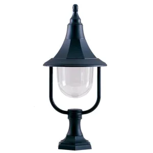 Elstead Shannon Black Outdoor Pedestal Lantern