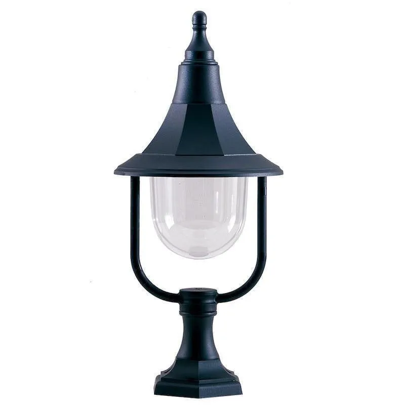 Elstead Shannon Black Outdoor Pedestal Lantern