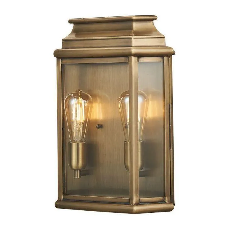 Elstead St Martins Large Aged Brass Outdoor Wall Light