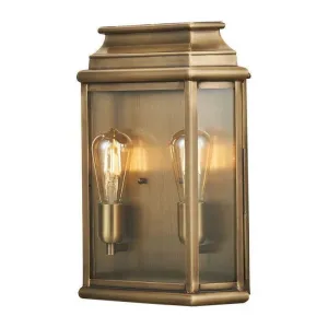 Elstead St Martins Large Aged Brass Outdoor Wall Light