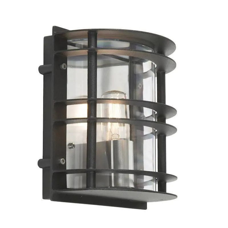 Elstead Stockholm Black Flush Wall Light