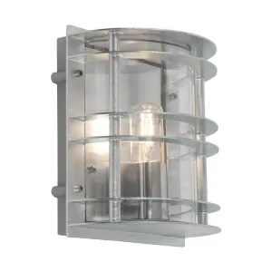 Elstead Stockholm Galvanised Steel Outdoor Porch Ceiling  Wall Light