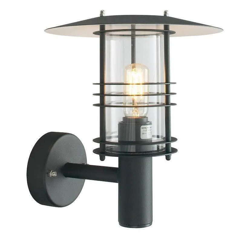 Elstead Stockholm Large Black Outdoor Wall Light