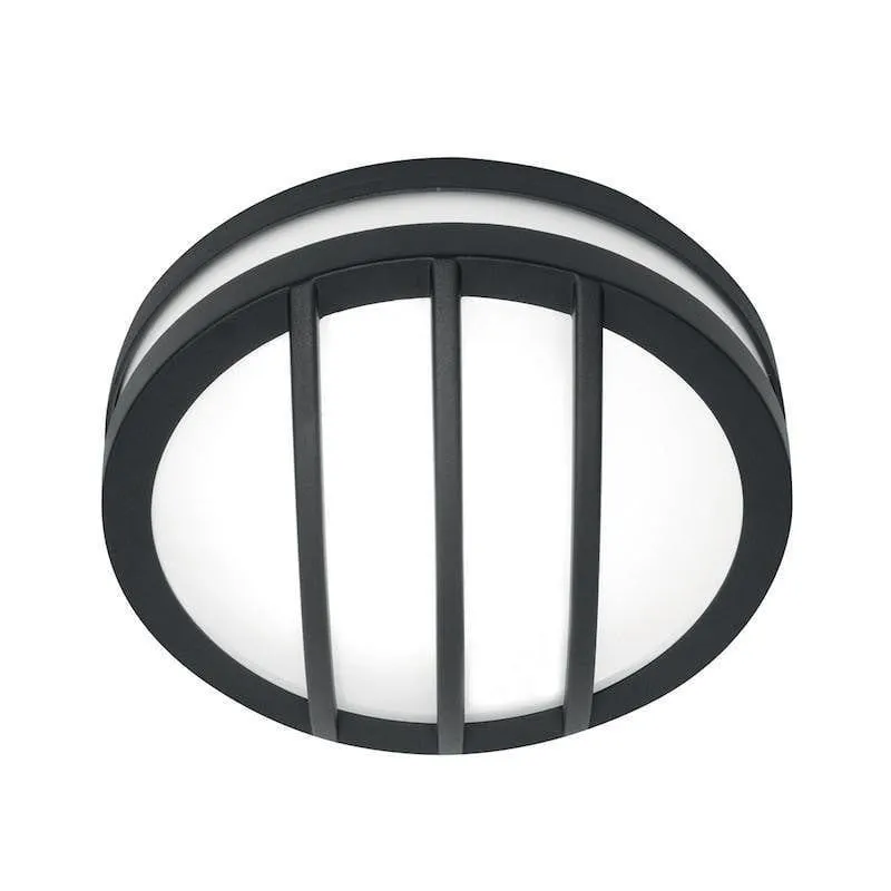 Elstead Sven Round Graphite Outdoor Wall Light