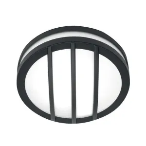 Elstead Sven Round Graphite Outdoor Wall Light