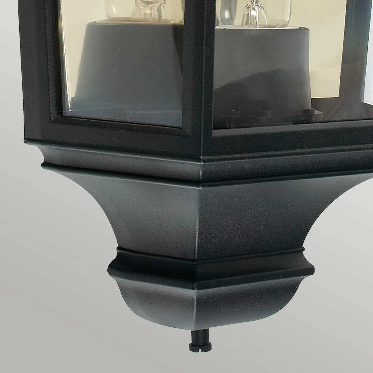 Elstead Turin Black Outdoor Half Wall Light