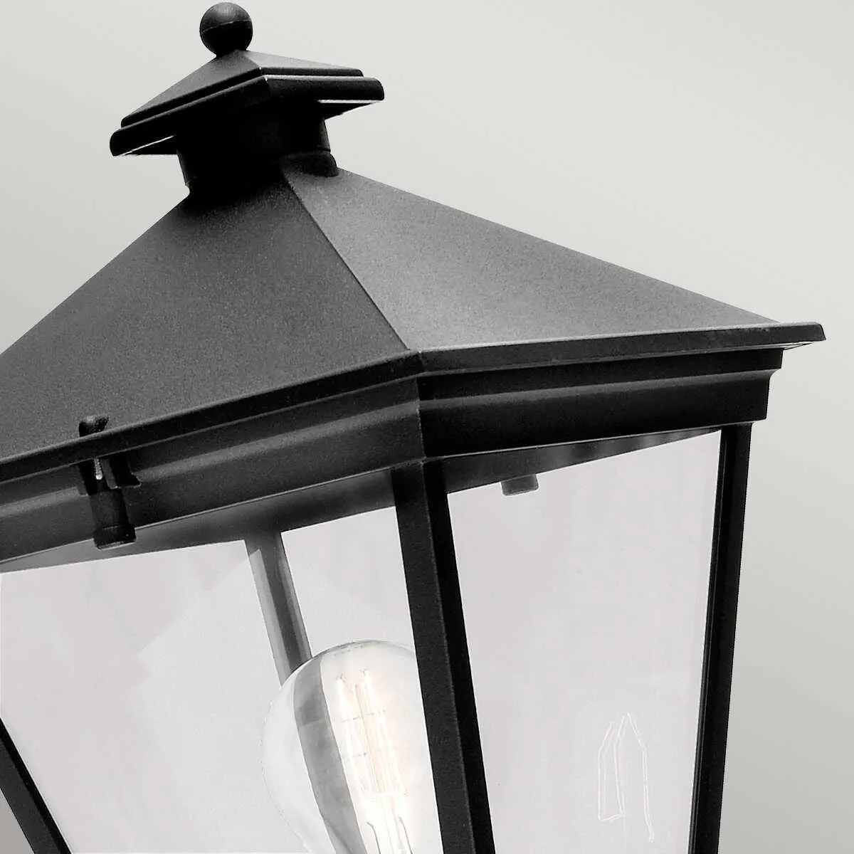 Elstead Turin Black Outdoor Uplighter Wall Light