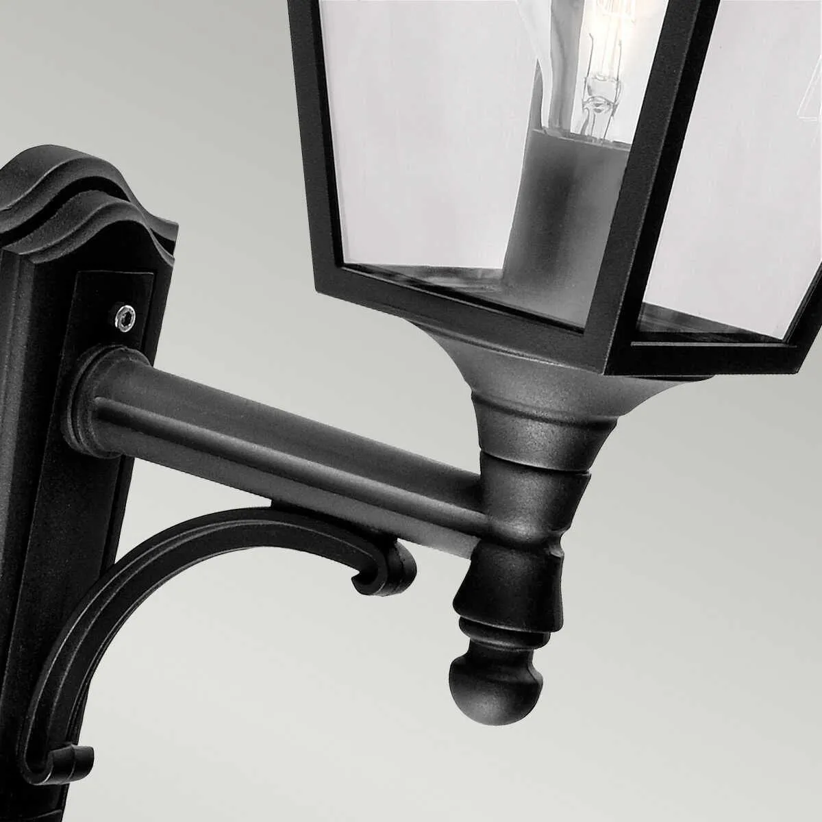 Elstead Turin Black Outdoor Uplighter Wall Light