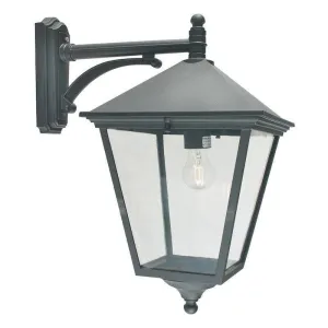 Elstead Turin Grande Black Outdoor Downlighter Wall Light
