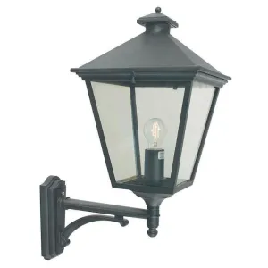Elstead Turin Grande Black Outdoor Uplighter Wall Light
