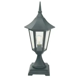 Elstead Valencia Black Outdoor Pedestal Lantern