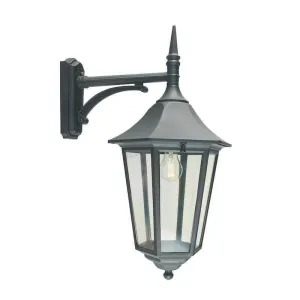Elstead Valencia Grande Black Outdoor Downlighter Wall Light