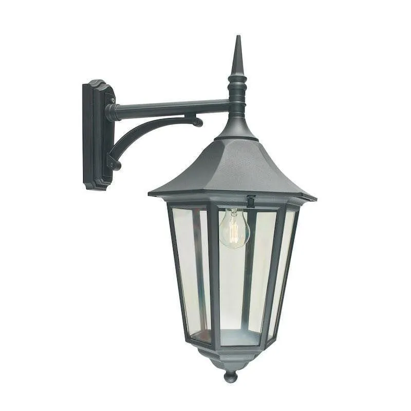 Elstead Valencia Grande Black Outdoor Downlighter Wall Light