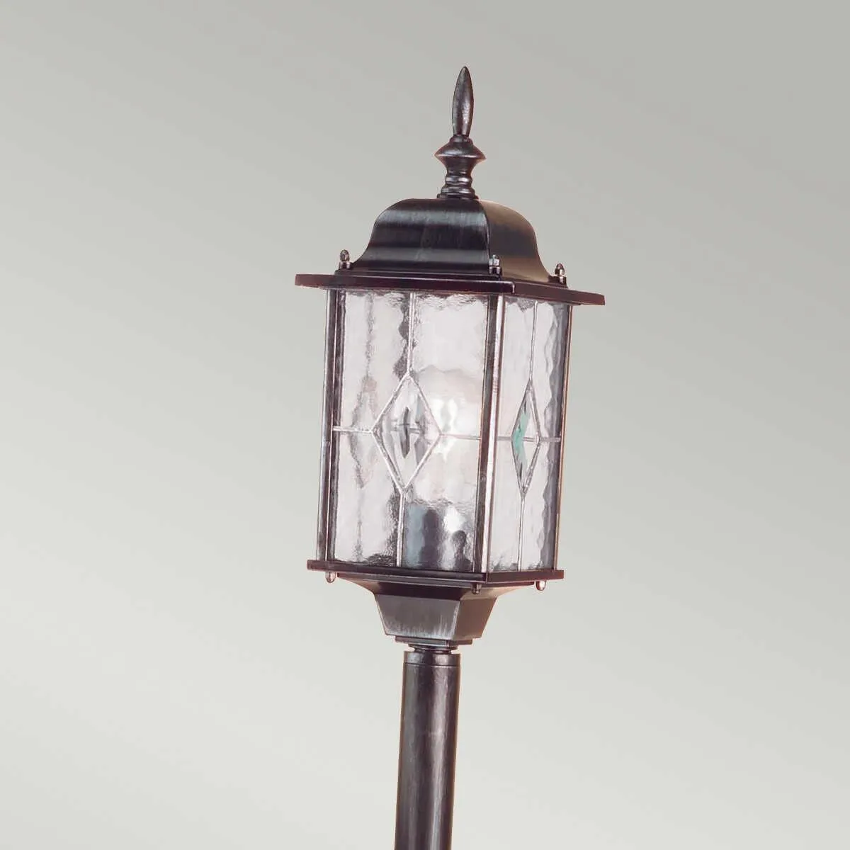 Elstead Wexford Black/Silver Outdoor Bollard Light