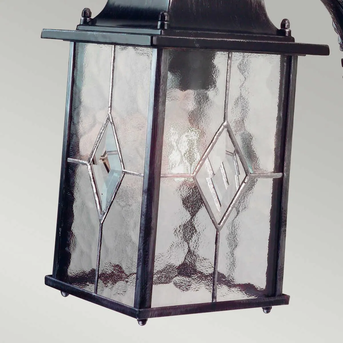 Elstead Wexford Black/Silver Outdoor Downlighter Wall Light