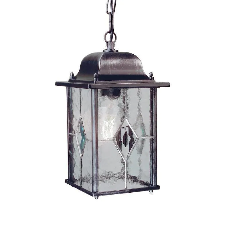 Elstead Wexford Black/Silver Outdoor Pendant Light