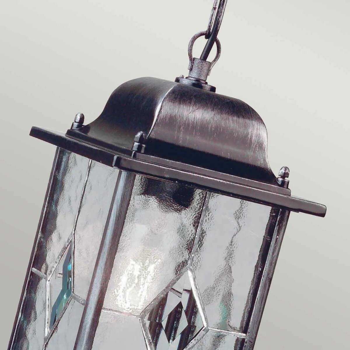 Elstead Wexford Black/Silver Outdoor Pendant Light