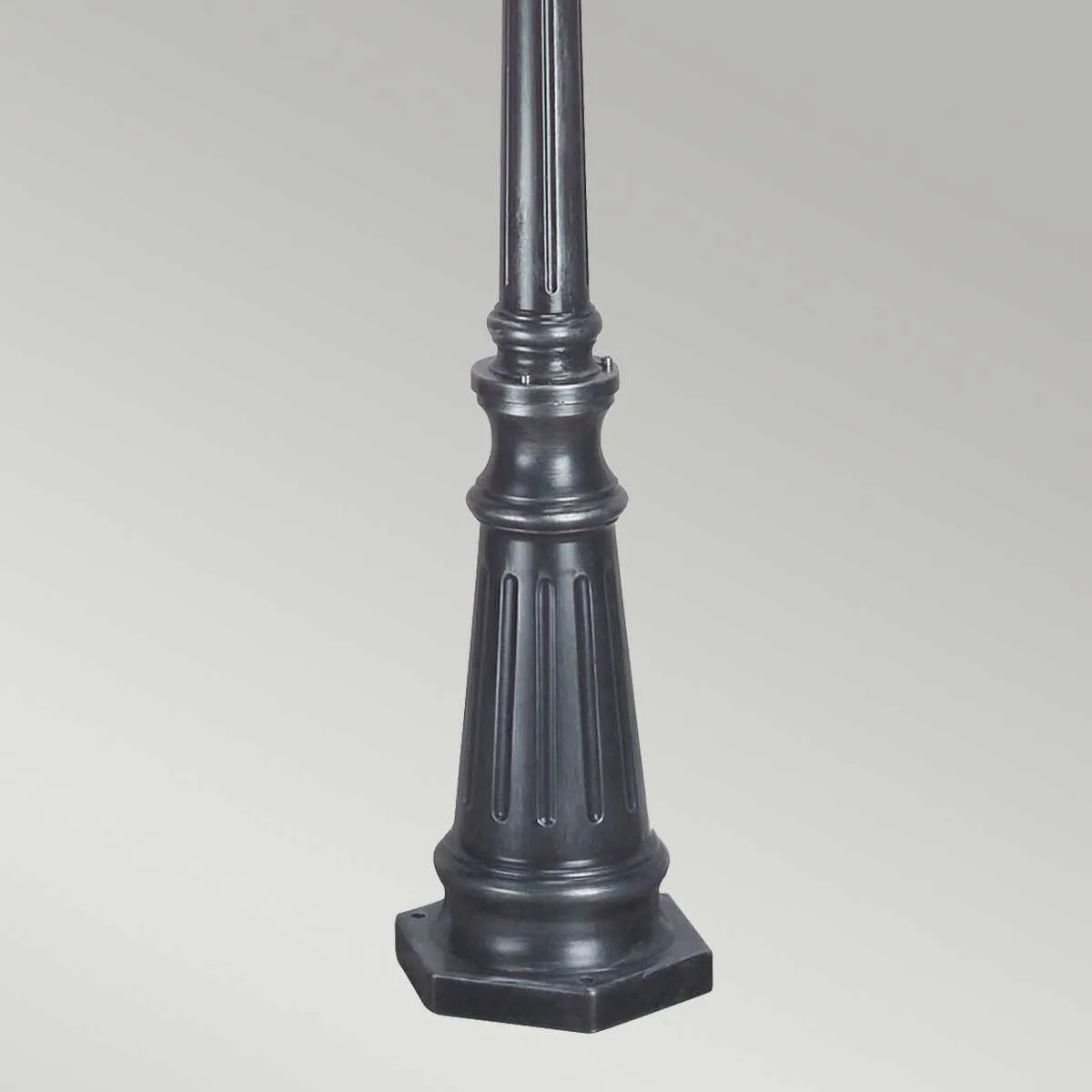 Elstead Wexford Black/Silver Outdoor Twin Arm Lamp Post
