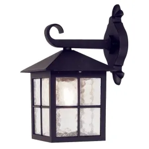 Elstead Winchester Black Outdoor Downlighter Wall Light