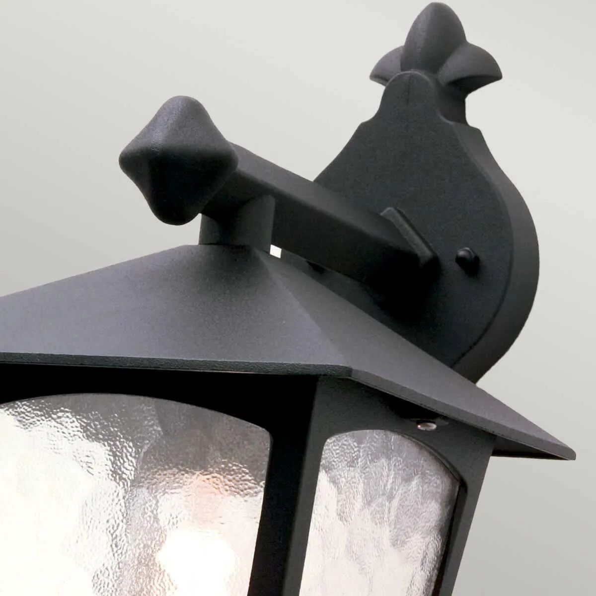 Elstead York Black Outdoor Downlighter Wall Light
