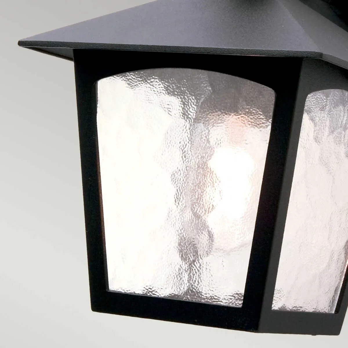 Elstead York Black Outdoor Downlighter Wall Light