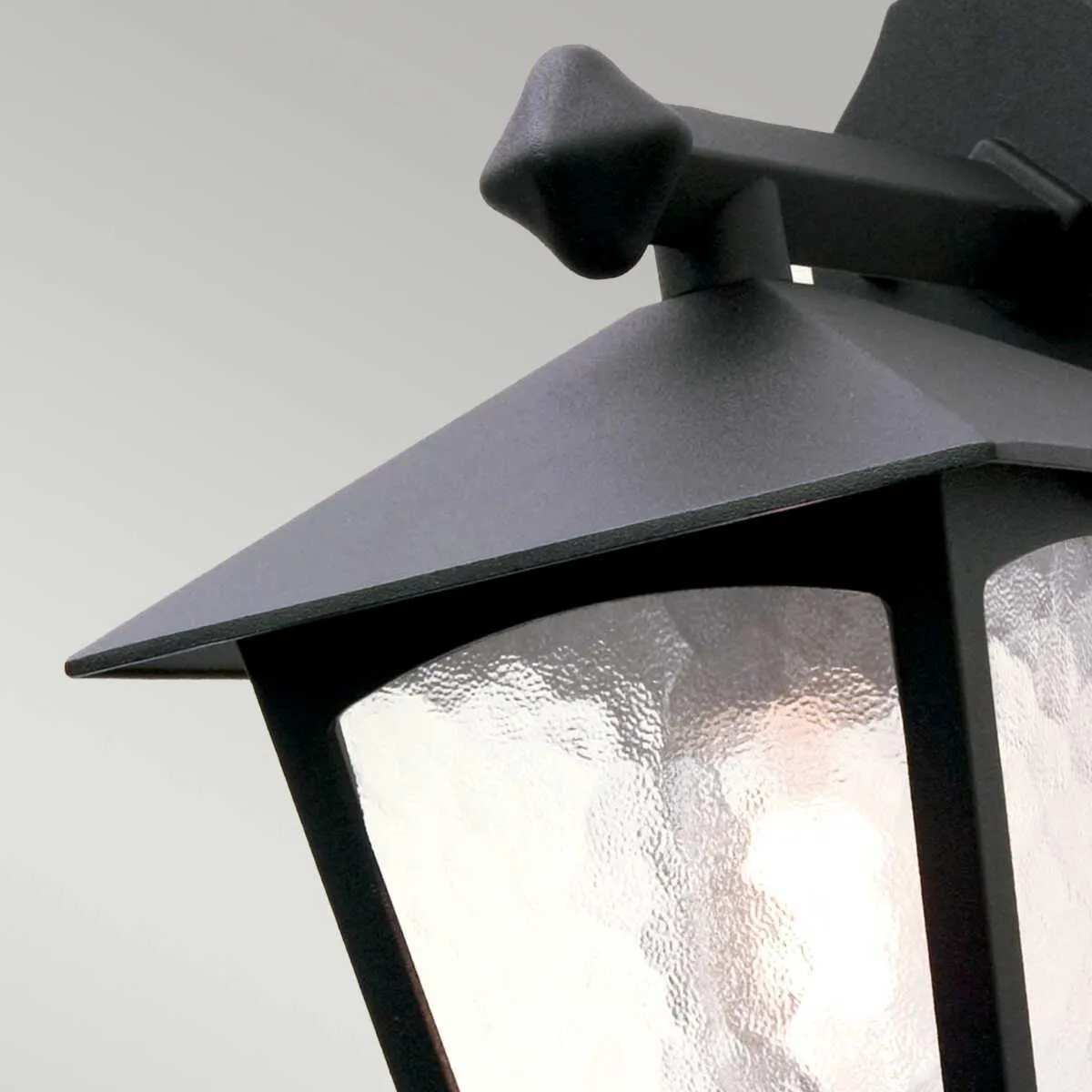 Elstead York Black Outdoor Downlighter Wall Light