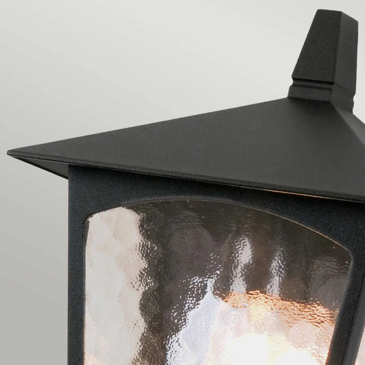 Elstead York Black Outdoor Half Wall Light