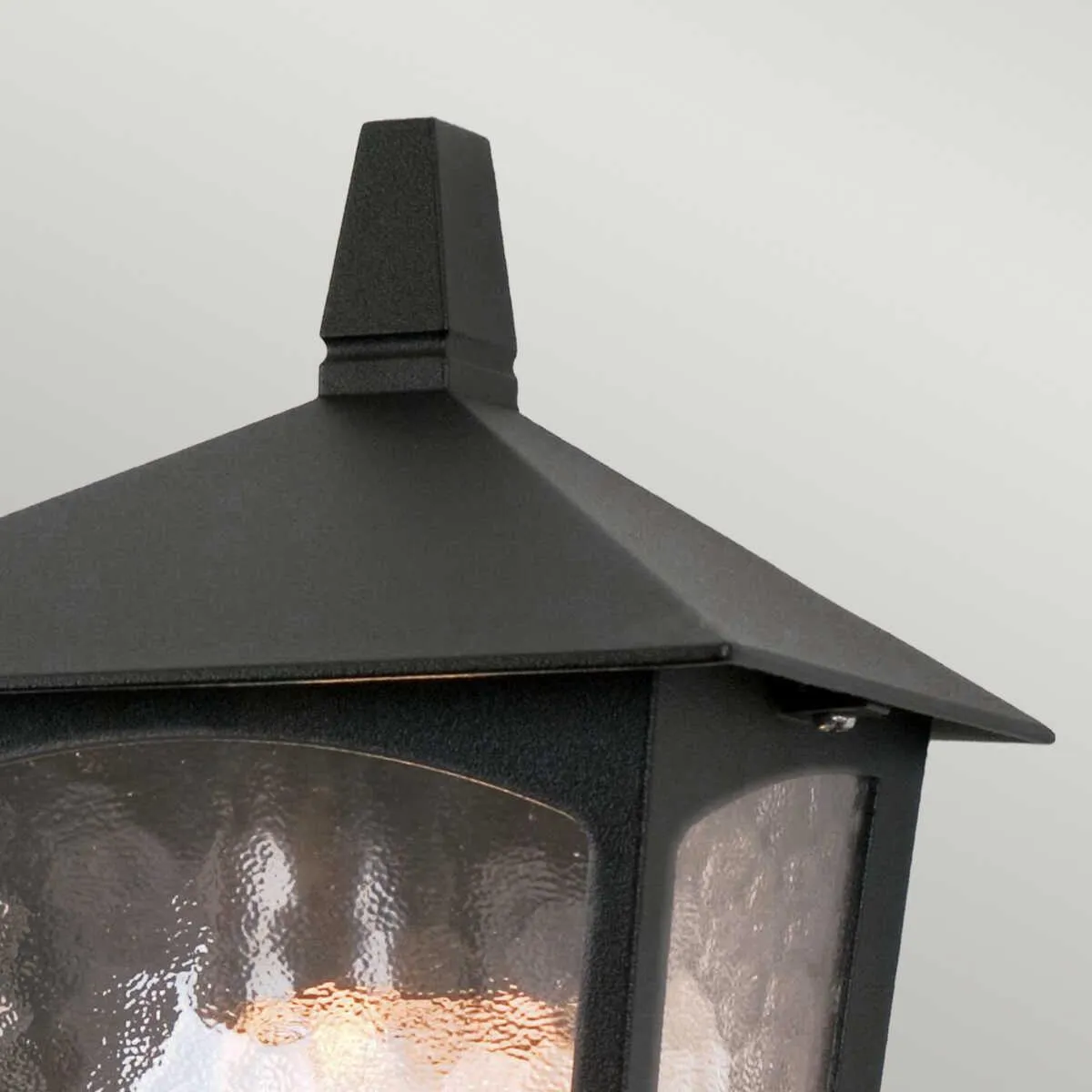 Elstead York Black Outdoor Half Wall Light