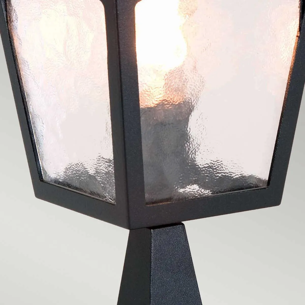 Elstead York Black Outdoor Pedestal Lantern