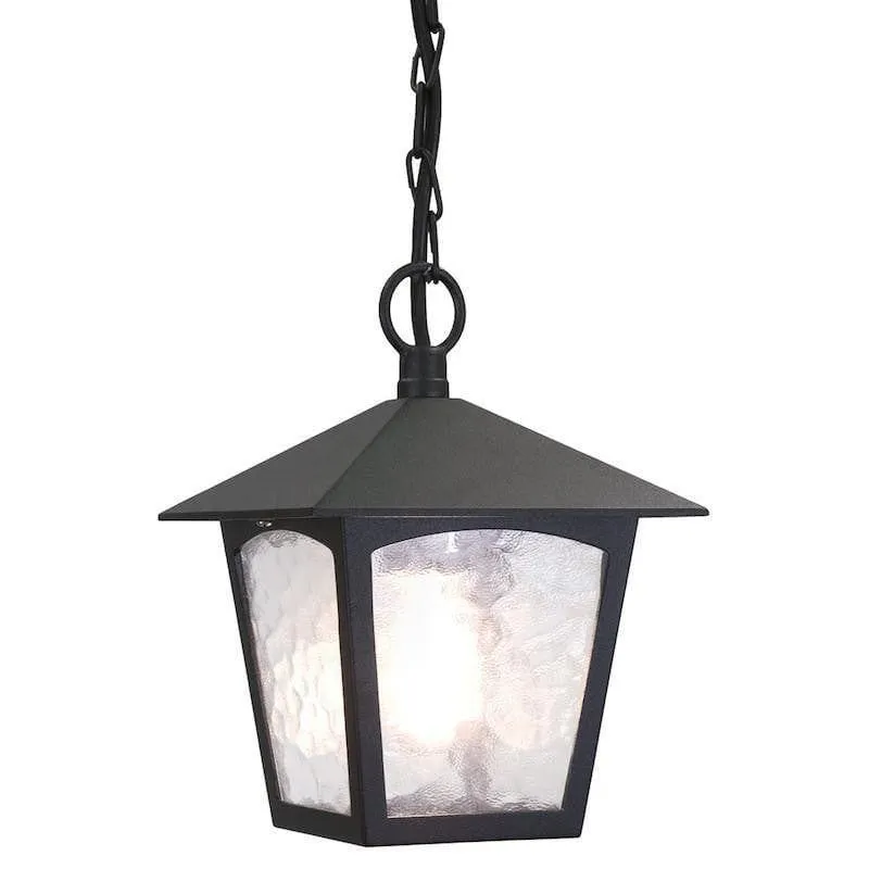 Elstead York Black Outdoor Pendant Light
