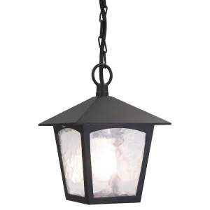 Elstead York Black Outdoor Pendant Light