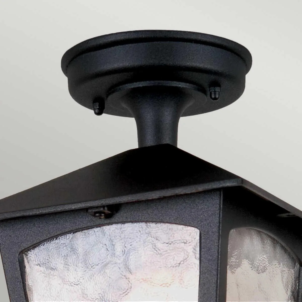 Elstead York Black Outdoor Porch Ceiling  Lantern