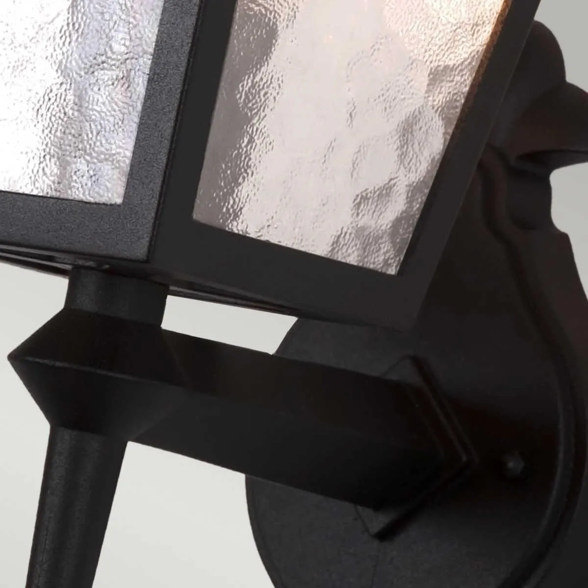 Elstead York Black Outdoor Uplighter Wall Light