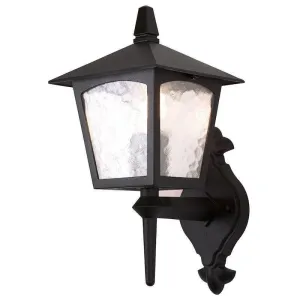 Elstead York Black Outdoor Uplighter Wall Light