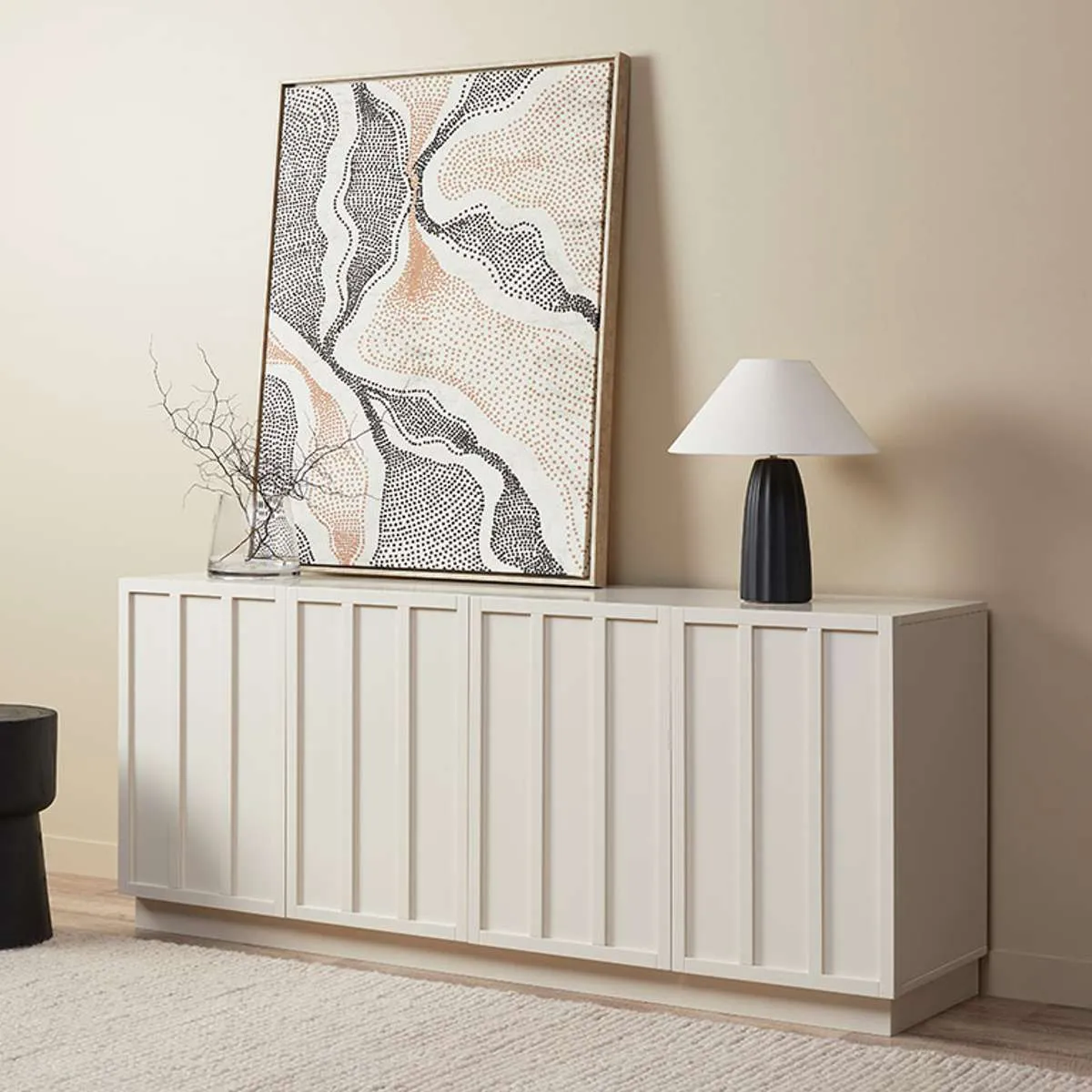 Emery Panel Buffet - Beige Mocka