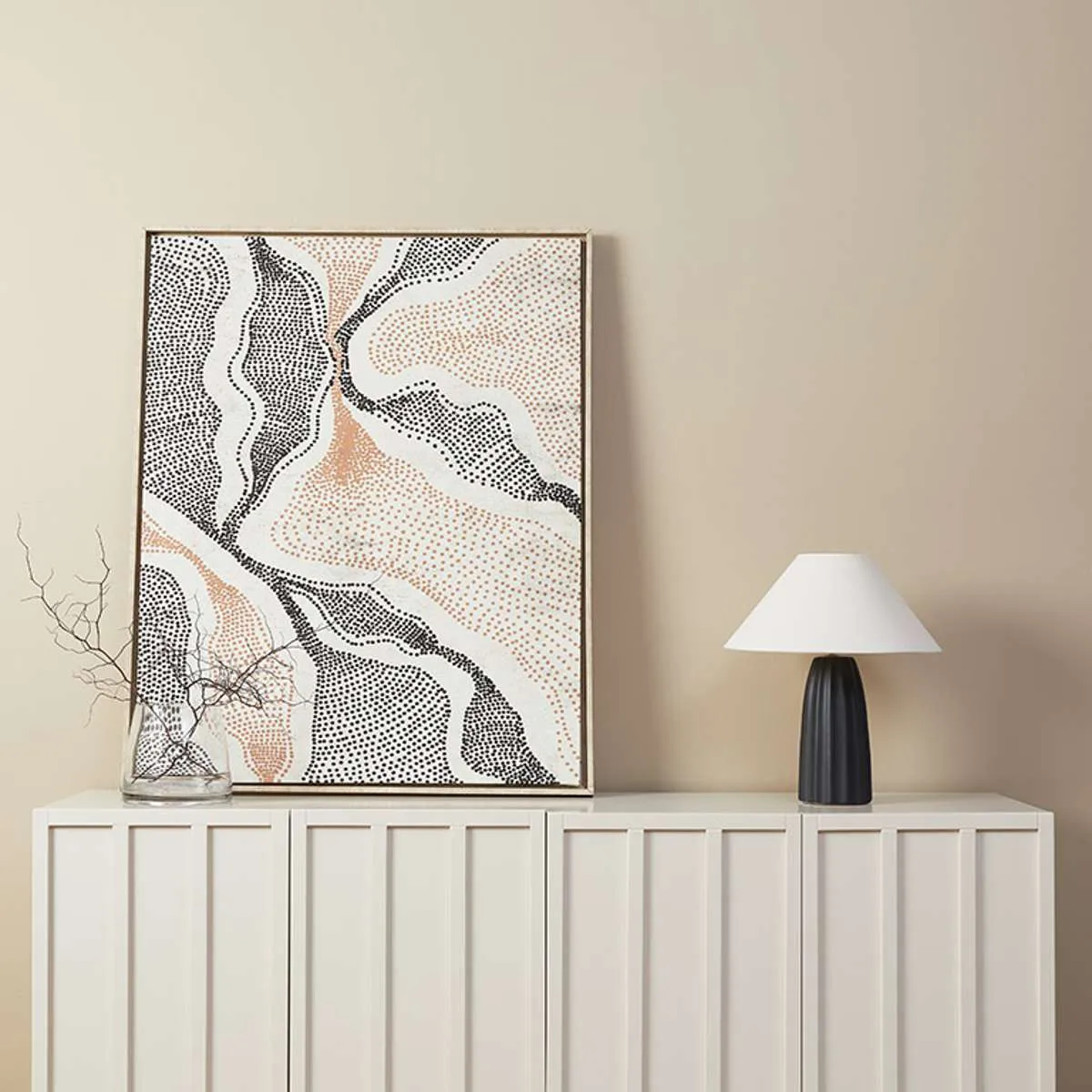 Emery Panel Buffet - Beige Mocka