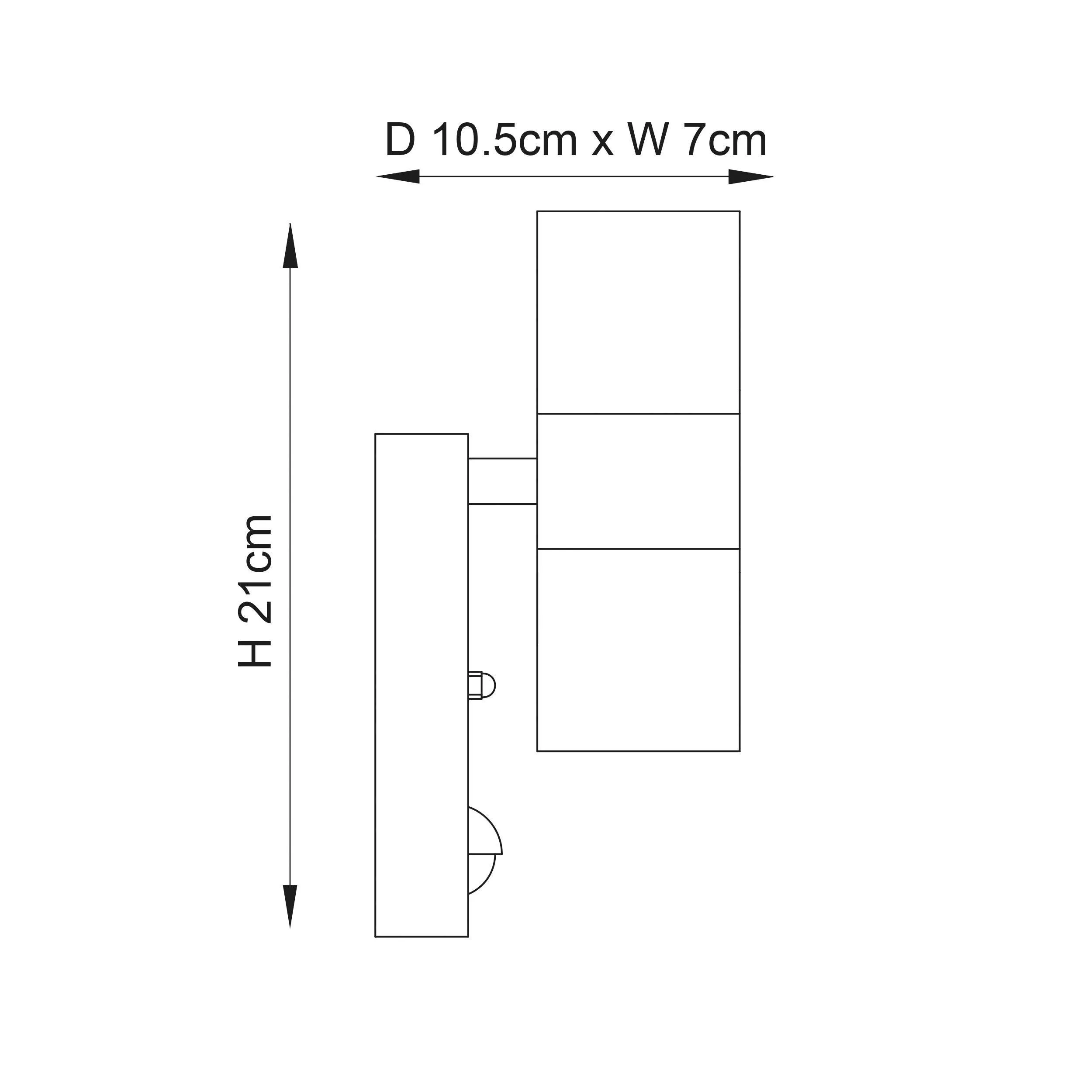 Endon Canon Stainless Steel Outdoor PIR Up & Down Wall Light