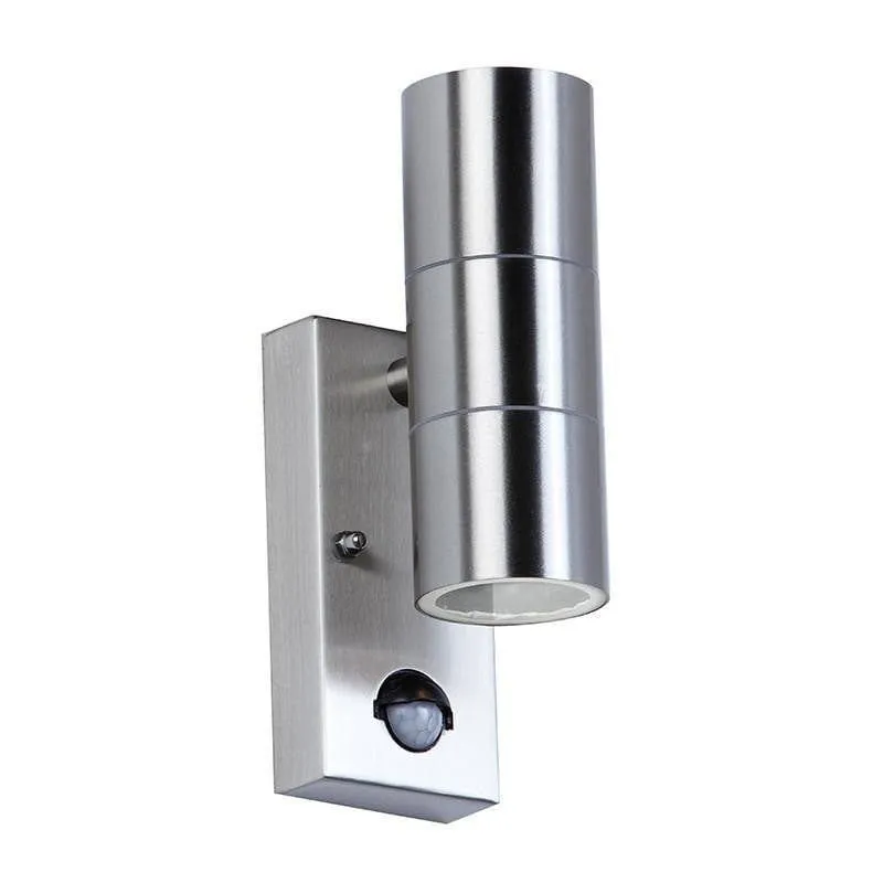 Endon Canon Stainless Steel Outdoor PIR Up & Down Wall Light