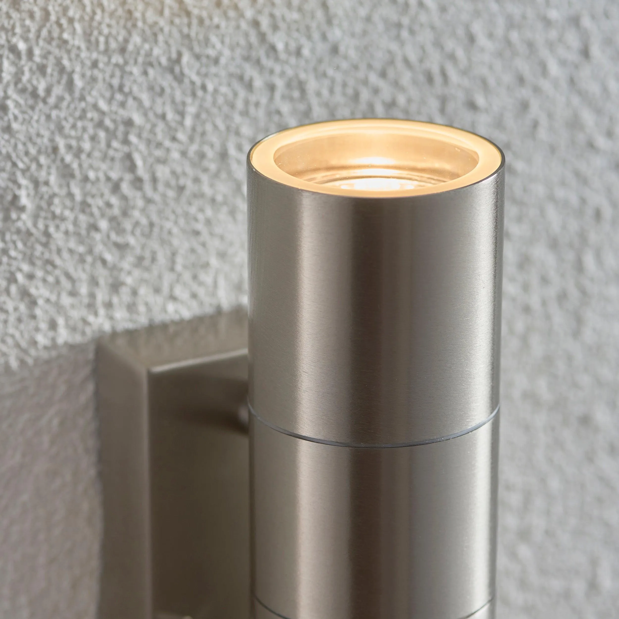 Endon Canon Stainless Steel Outdoor PIR Up & Down Wall Light