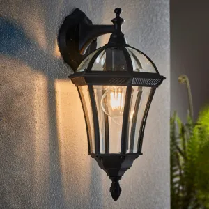 Endon Drayton Textured Black Outdoor Downlight Wall Light