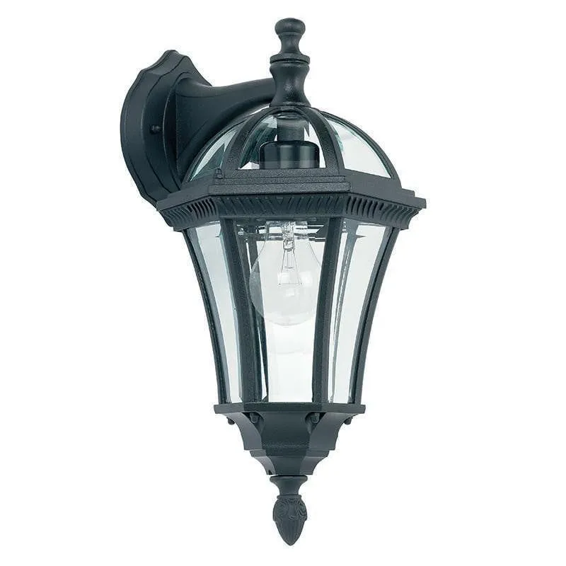 Endon Drayton Textured Black Outdoor Downlight Wall Light