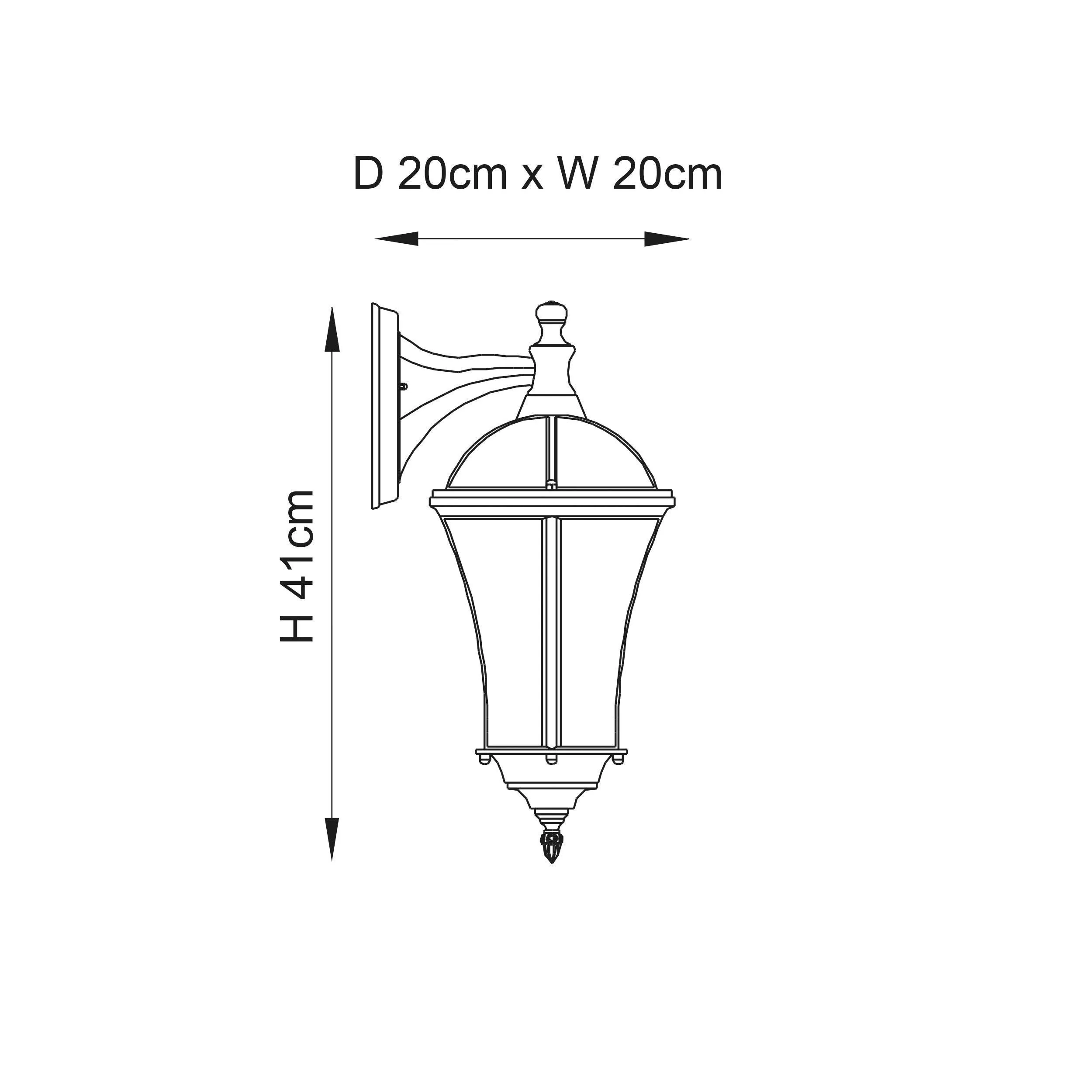 Endon Drayton Textured Black Outdoor Downlight Wall Light